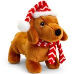 Плюшен дакел с коледен костюм, 25 см, Keel Toys - Image 2