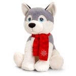 Плюшено куче хъски с шалче, 25 см - Keel Toys