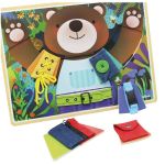 Andreu Toys Дървена дъска с умения, Облечи мечо - Image 4