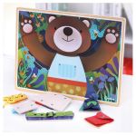 Andreu Toys Дървена дъска с умения, Облечи мечо - Image 2