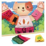 Andreu Toys Дървена дъска с умения, Облечи котето - Image 2