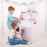 Детска дървена кухня, розова - Bigjigs - Image 4