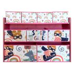 Дървена етажерка с 9 текстилни кутии за съхранение, Ginger Home - Image 3