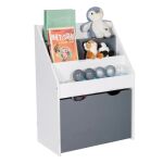 Дървена етажерка с рафтове за книжки и ракла за играчки, Ginger Home - Image 3