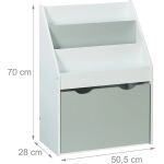 Дървена етажерка с рафтове за книжки и ракла за играчки, Ginger Home - Image 8