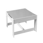 Детска маса с двустранен плот и 2 столчета, White/Grey, Ginger Home - Image 3