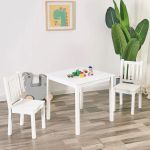 Комплект детска маса с 2 столчета, Бели, Ginger Home - Image 6