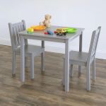 Комплект детска маса с 2 столчета, Сиви, Ginger Home - Image 5