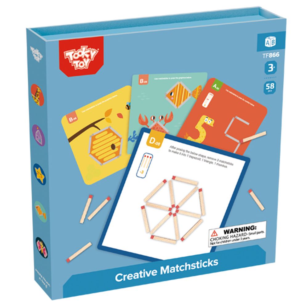 TF866-magnitna-igra-s-zadachi-i-kibriteni-klechki-tookytoy Магнитна игра със задачи и кибритени клечки, Tooky Toy TF866