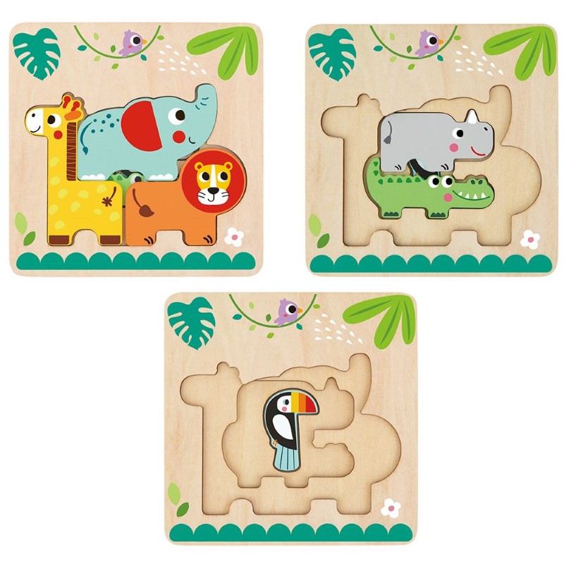 TH606-dyrven-puzel-s-zhivotni-mnogosloen-tooky-toy Tooky Toy Дървен многослоен пъзел с животни
