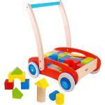 Tooky Toy Дървен количка/проходилка с конструктор - Image 5