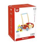 Tooky Toy Дървен количка/проходилка с конструктор - Image 6