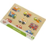 Tooky Toy Дървен пъзел с дръжки, Превозни средства - Image 4