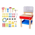 Tooky Toy Дървена работилница с менгеме и инструменти - Image 2
