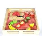 Tooky Toy Дървена щайга с плодове за рязане - Image 5