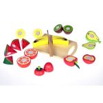 Tooky Toy Дървена щайга с плодове за рязане - Image 2