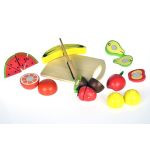 Tooky Toy Дървена щайга с плодове за рязане - Image 4
