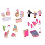 Tooky Toy Дървена къща за кукли, Приказен свят, обзаведена - Image 3