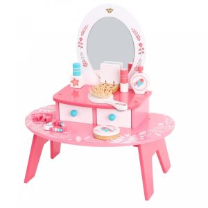 Детска дървена тоалетка с бижута и гримове, Tooky Toy TL098A