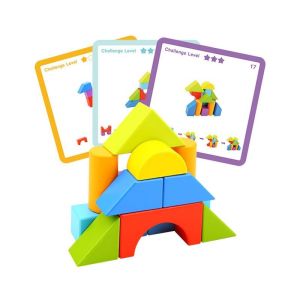Игра с дървени геометрични фигури, Tooky Toy TL386