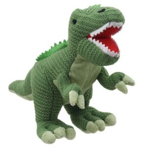 Мек плетен динозавър T-Rex, 32 см - The Puppet Company