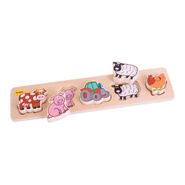 bb014-3d-pazel-ferma-bigjigs-1 BIGJIGS Дървен 3D пъзел, Ферма