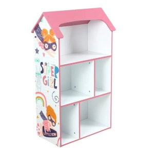 Дървена етажерка за играчки и книги, Къща, Ginger Home