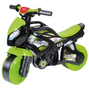 Детски мотор за баланс със звук и светлини, зелен, Technok Toys