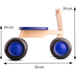 Дървено колело без педали, синьо New Classic Toys 2