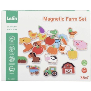 Комплект с дървени магнити, Ферма