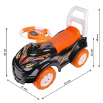 Technok Toys Детска кола с музикален волан, черна 3