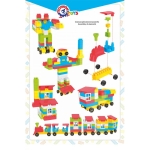 Technok Toys Конструктор с цветни елементи, 130 броя 0519 3