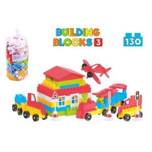 Technok Toys Конструктор с цветни елементи, 130 броя 0519