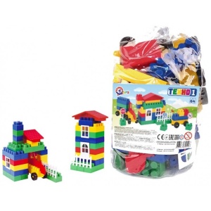 Technok Toys Конструктор с цветни елементи, 64 броя