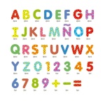 Магнитни букви и цифри, декорирани