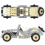 Technok Toys Метален конструктор, Ретро кола 4