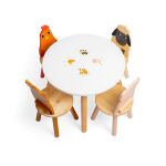 Bigjigs Детска дървена масичка, Животни - Image 5
