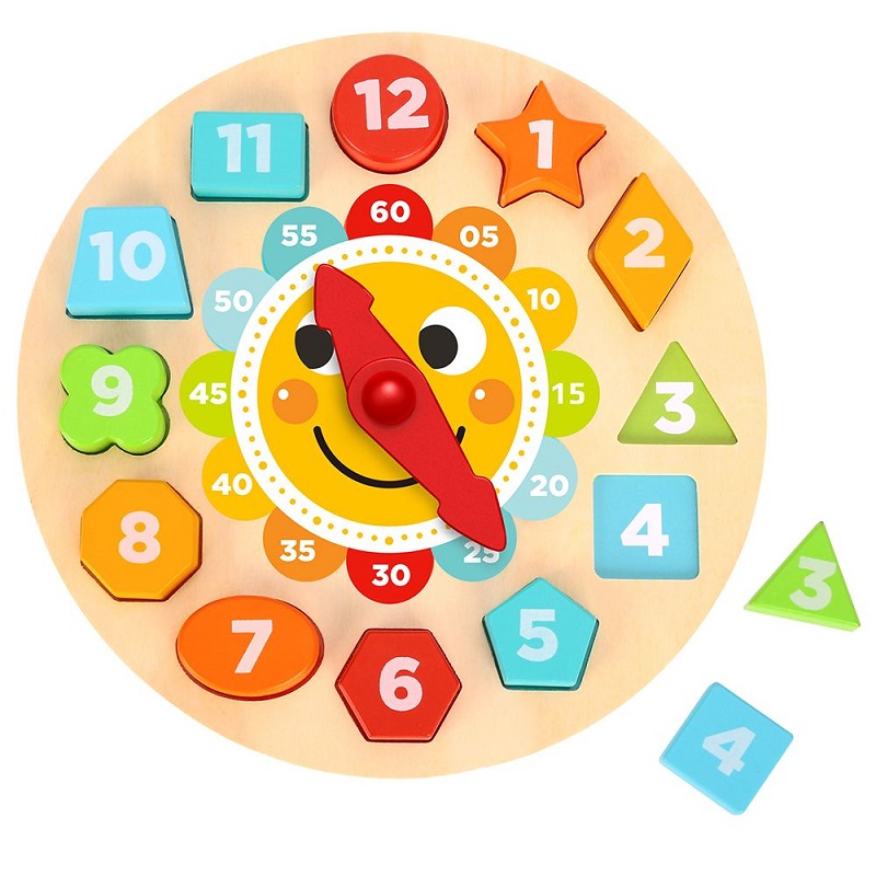 tl675-darven-chasovnik-tooky-toy-1 Tooky Toy Дървен часовник Слънце tl675