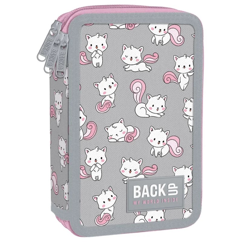 100484-uchenicheski-troen-neseser-backup-kitty BackUp Несесер с три отделения, Модел Kitty 6 EW 26, пълен - Image 1