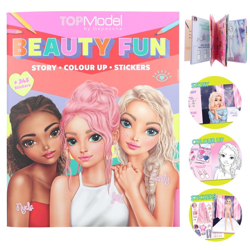 413137-knizhka-za-otzvetyavane-s-stikeri-beauty-topmodel-depeshe Top Model Книжка за оцветяване със стикери Beauty Fun