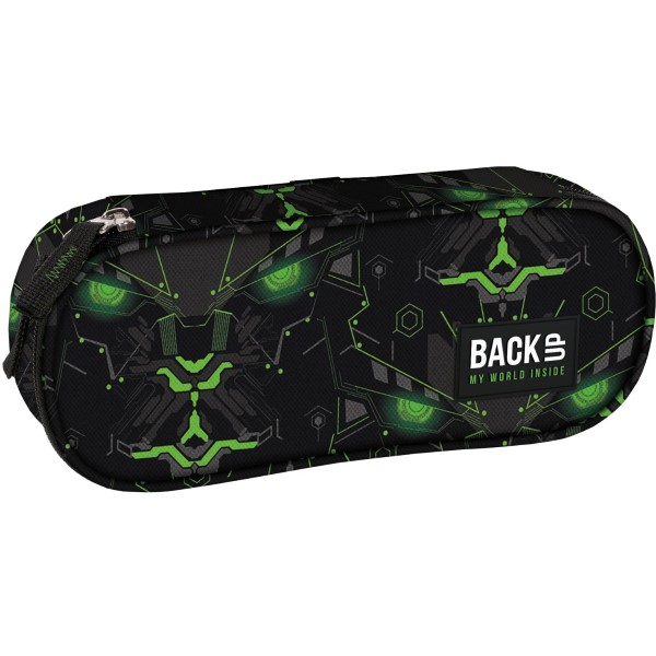 86047-ovalen-neseser-monster-green-backup-1 BackUp Ученически несесер, Модел Monster Green 6 A 59 - Image 1