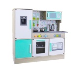 Детска дървена кухня с хладилник и съдомиялна