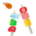 Детско дървено барбекю с котлони 1