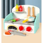 Детско дървено барбекю с котлони 5