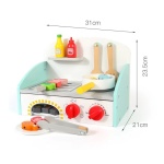 Детско дървено барбекю с котлони 6