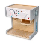 Дървена кафемашина с чашки за кафе и чай 3