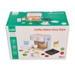 Дървена кафемашина с чашки за кафе и чай 4