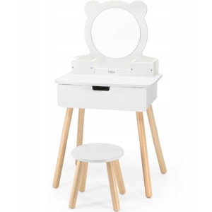 Детска дървена тоалетка с огледало и столче Viga Toys