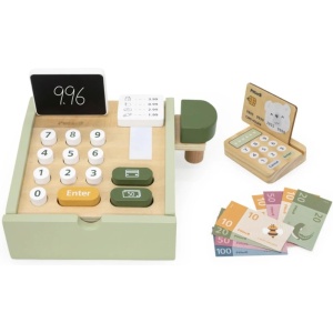 Детски дървен касов апарат с баркод четец PolarB Viga