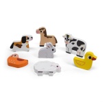 Дървен пъзел с фигури на животни Viga Toys 5